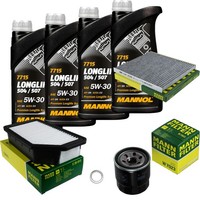 Mann Inspektionspaket 4L Mannol Longlife 5W-30 FüR KIA Rio III 1.25 Cvvt 1.2