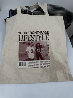 Canvas Tote Bag Your Front-Page Lifestyle Editorial Graphic Reusable