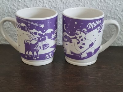 2 Stück - Milka Weihnachtsbecher Edition N°18 - Becher - Sammeltasse (F3)