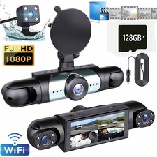 360  4 Channel 1080P Car Dash Cam Front Rear Inside Left Right Camera Wifi US
