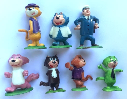Marx Hand Painted TV Tinykins Top Cat Hanna Barbera Full 7 Figure Set 1961 Vtg
