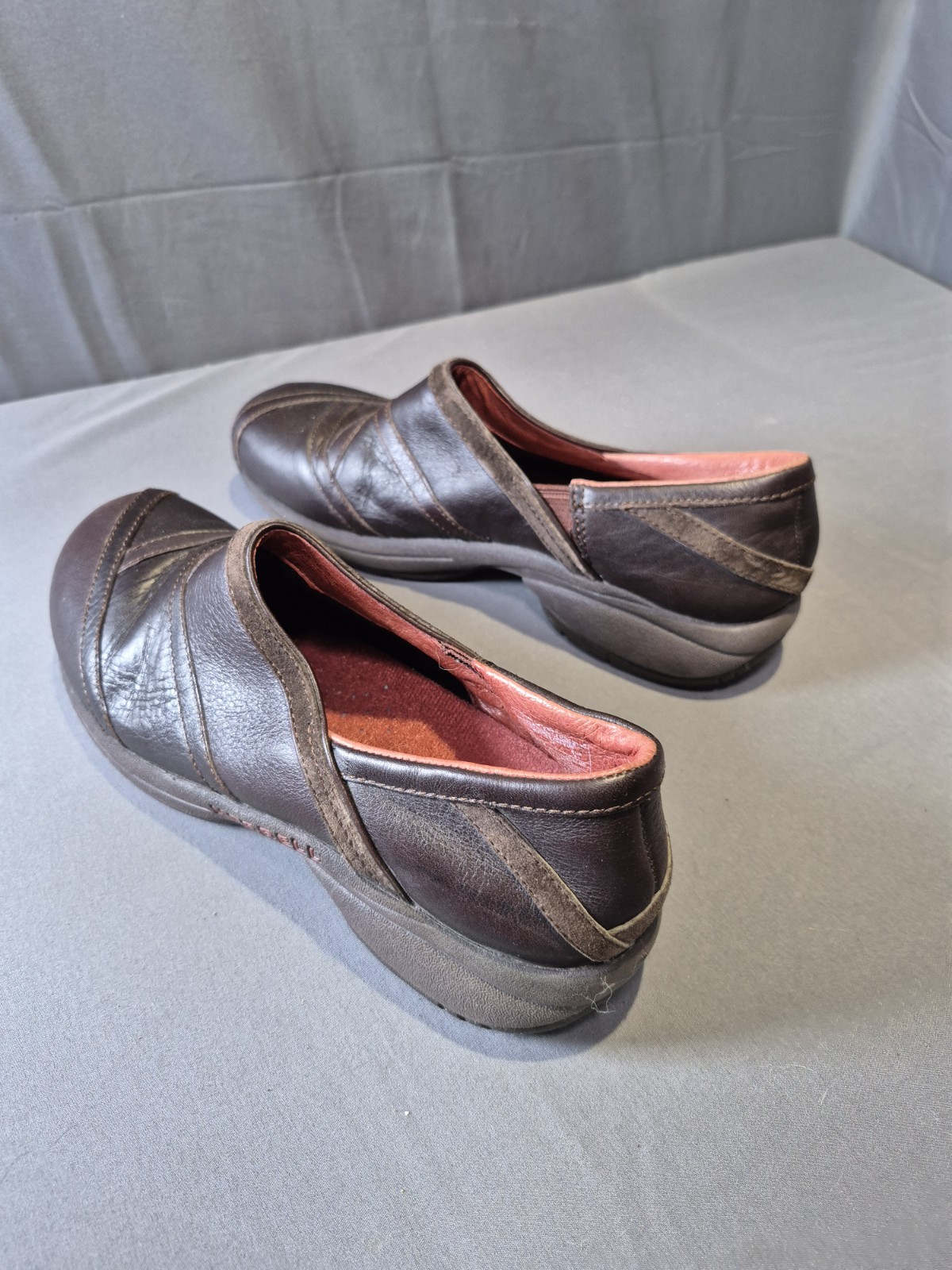 Merrell Primo Patch Zoccoli Scarpe Donna 10 Pelle Marrone Slip On J63796