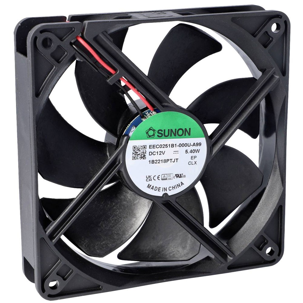 Sunon Axial Fan 24V 127.39m³/h 120x120x25mm