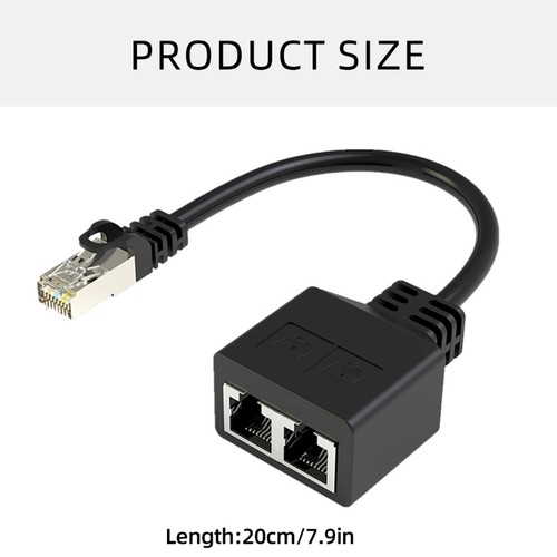 RJ45 Ethernet Splitter 1 to 2, 1000Mbps Ethernet Switches 2 Port RJ45 LAN - Afbeelding 8 van 8