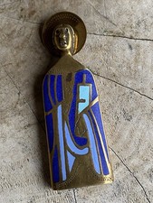 Poupée De Chasse En Bronze Émaillé De Limoges, Reliquaire Repro Du XIII Eme