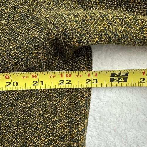 COS Men XL Linen Blend Jumper Green Gold Tweed Knit Fisherman Pullover Slim Crew - Picture 5 of 22