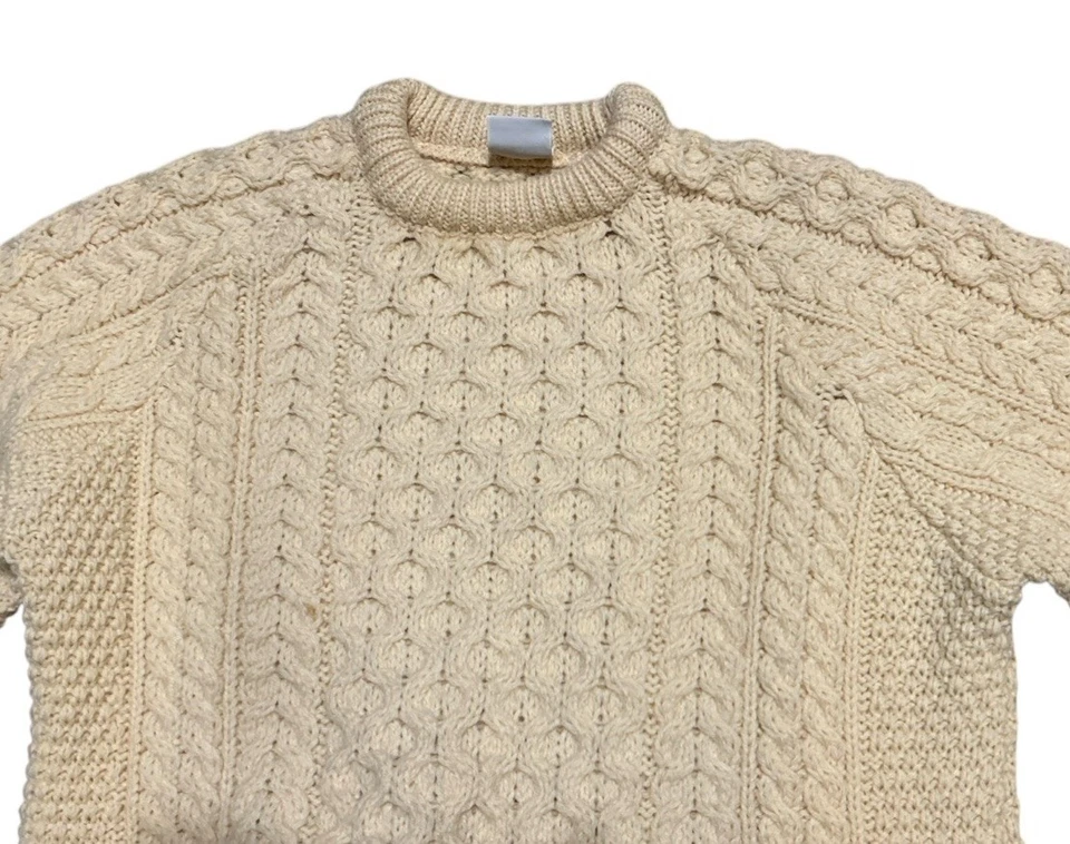 Vintage Brooks Brothers Wool Fisherman Sweater Cable Knit Men’s XS Ireland Made - Image 2 of 4