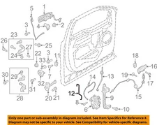 FORD OEM 15-22 F-150 Front Door Lock Hardware-Handle Rod FL3Z1522135B