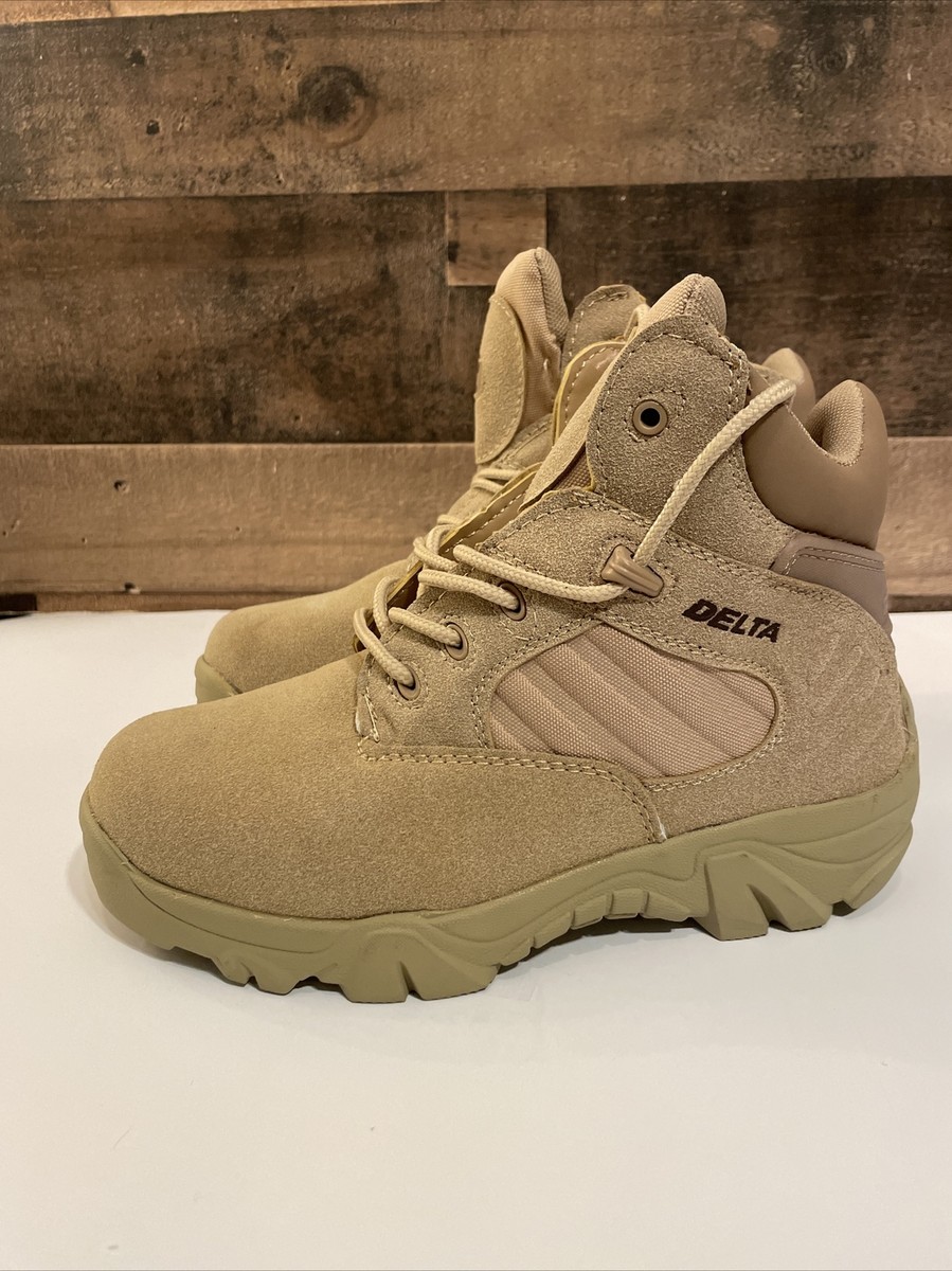 Leather Boots Combat Army Hiking Shoes DELTA Military Tactical