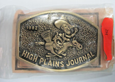 1982 HIGH PLAINS JOURNAL COMMEMORATIVE NUMBERED SOLID BRASS BELT BUCKLE