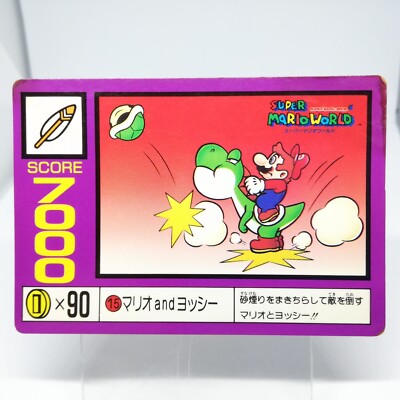 15 Mario & Yoshi Mario Super Mario World CARD Nintendo Japan SFC