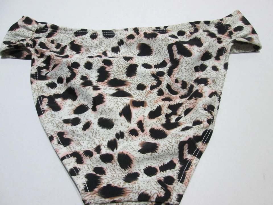 Wet Seal 女式 S 码比基尼底部米色 Cheeky Spotted 褶皱侧游泳 — 第 2/4 张图片