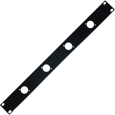 4 Port Weg Loch XLR Patch Panel 1 HE 19'' Rackmontage D Typ Stecker Audio