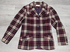 Vintage Pendleton Blazer Suit Jacket Plaid Virgin Wool Women's Sz 12
