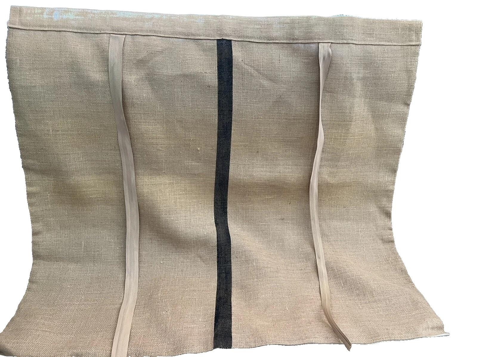 Cortinas de ventana de arpillera Handmade