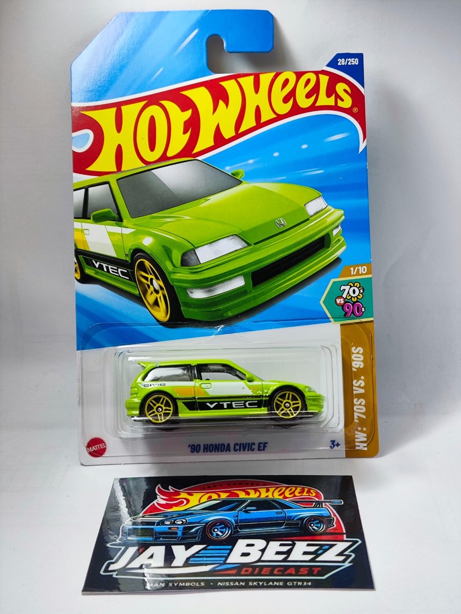 ミニカー Hot Wheels '90 HONDA CIVIC EF TH Hot Wheels '90 Honda Civic EF VARIATION pearl white, TH logo