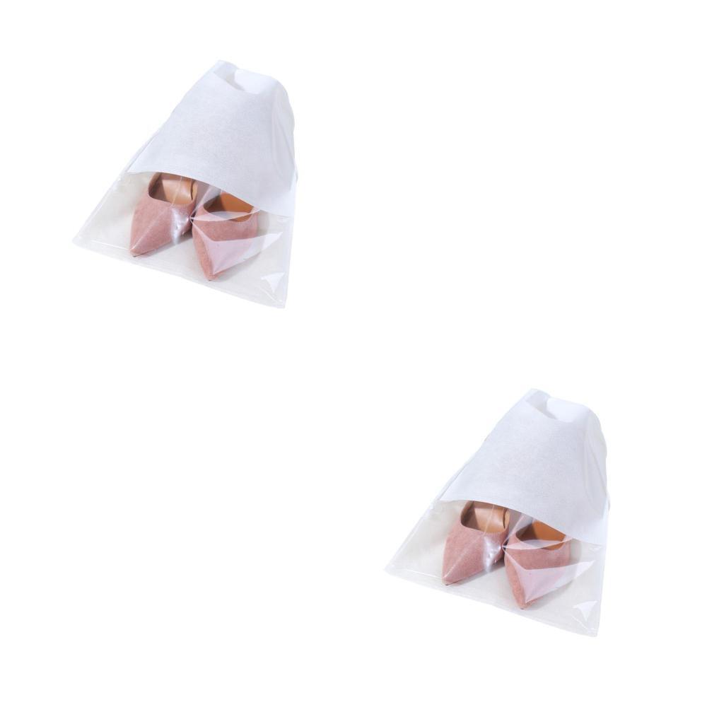 APL 20 Pezzi Pantofole Vuote in Tessuto Non Tessuto con Coulisse Trasparenti per Conservare