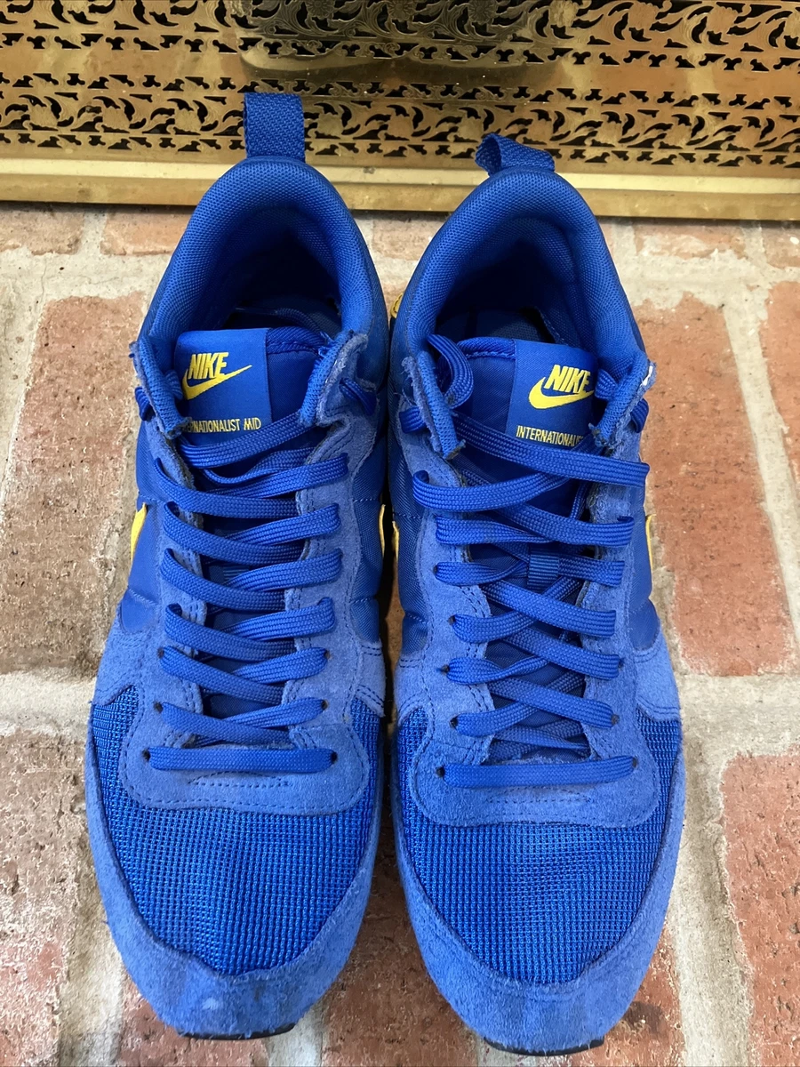 Nike internationalist mens blue yellow sale
