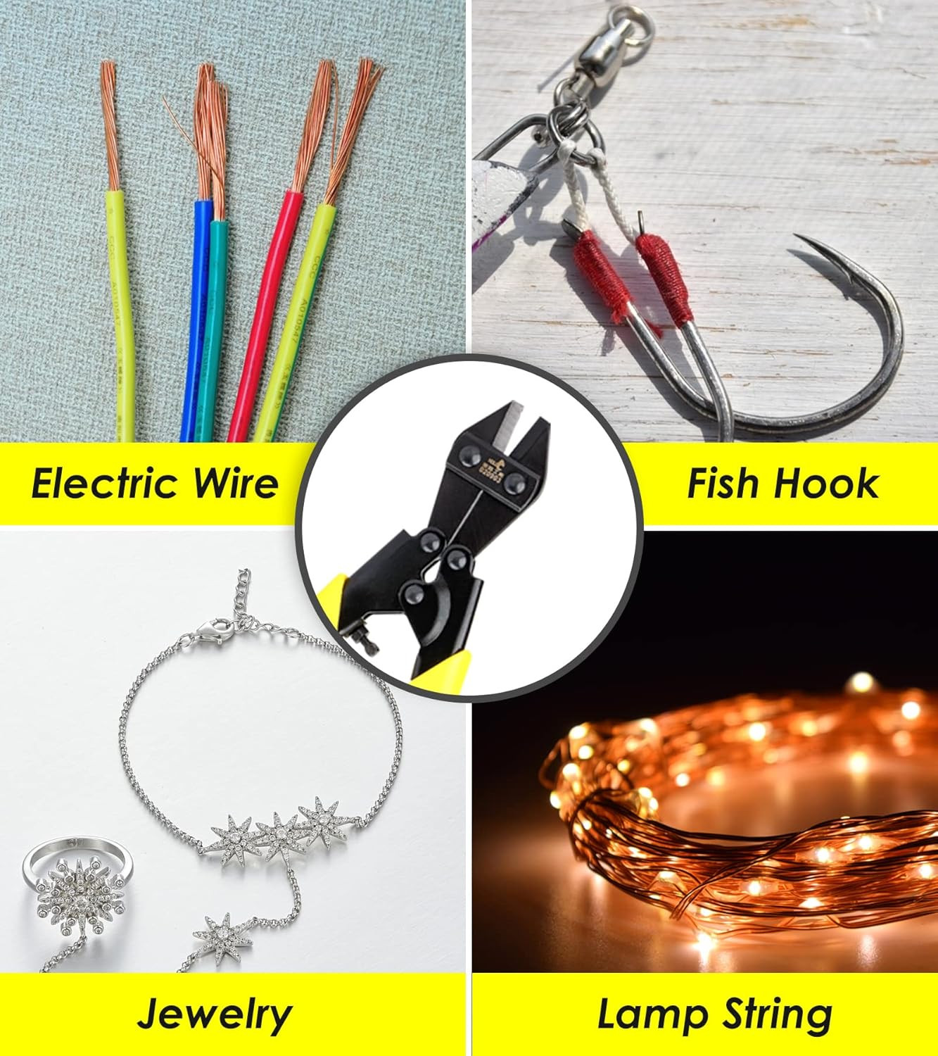 8" Bolt Cutter, Small Mini Bolt Cutter for Wire with Soft Rubber Grip, Chrome Mo