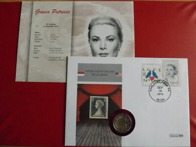 *Selten! Monaco* 2 Euro *Lucien*  Numisbrief 2012 * Grace Kelly (Alb.30) - Bild 1 von 4