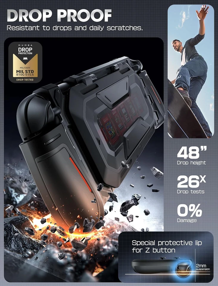 Funda Mumba Acoplable para Nintendo Switch 2 con Soporte Abatible Agarre Cubierta Protectora Foto 4 de 4