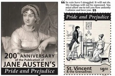 St. Vincent 2013 - Pride and Prejudice Jane Austen - Souvenir Stamp Sheet - MNH