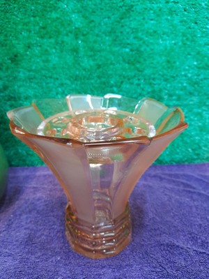 Vintage Art Deco Pink Depression Glass Bud Vase - Vintage Pink Depression Glass Vase Vintage Art Deco Pink Depression Glass Bud Vase - Vintage Pink Depression Glass Vase