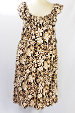 NWT AVA & VIV Multi-Color Plus Size 4X Dress Ruffled Neck Linen Blend