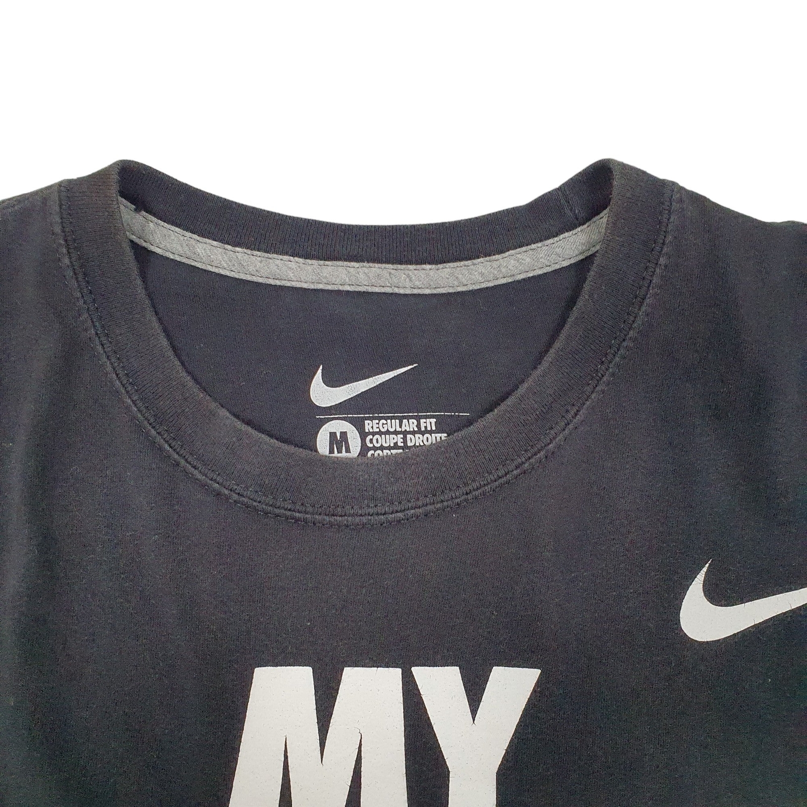 NIKE Black T Shirt Tee My Dreams End Yours Short Sleeve Cotton Mens M image 3