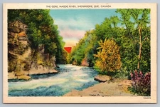 The Gore. Magog River. Sherbrooke, Quebec Postcard