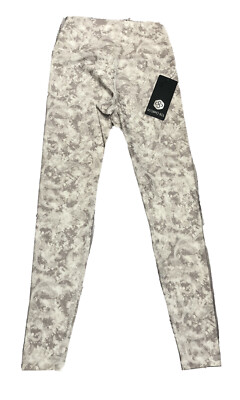 Scorpio Sol Women s White Paisley Tie Dye Vinyasa High-Waist Leggings Size XS