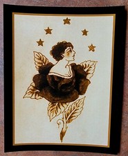 antique vintage 1910s unknown rose folk pinup beauty art tattoo flash 8x10 print