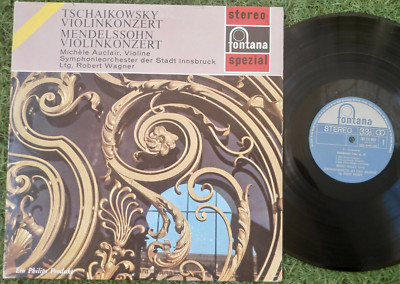 Tchaikovsky / Mendelssohn - Violin Concertos Auclair Fontana Stereo LP NM-