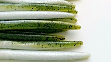 40 pk 5" Senko-style - WATERMELON PEARL LAM-Soft Plastic Worms - SCENT&SALT-USA