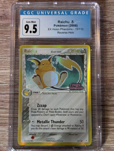 2006 EX Holon Phantoms Raichu Reverse Holo #15 CGC Gem Mint 9.5/10