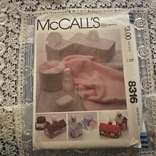 McCall's Crafts “Tissue Covers" #8316 Vintage 1982 OOP Home Bathroom Uncut FF