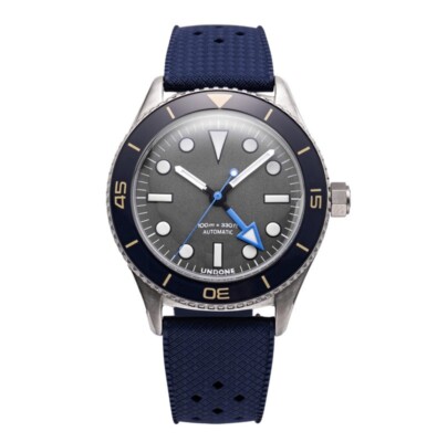 Undone Basecamp Explorer Automatic Titanium Blue Gray Silicone Men's Watch