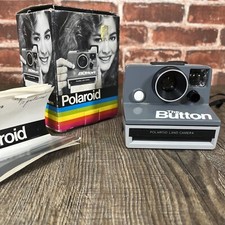 Polaroid "The Button" Land Camera SX-70 Film Instant Camera USA Made UNTESTED