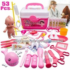 53Pc Kids Doctor Playset Girls  Boys Kit Pretend Play