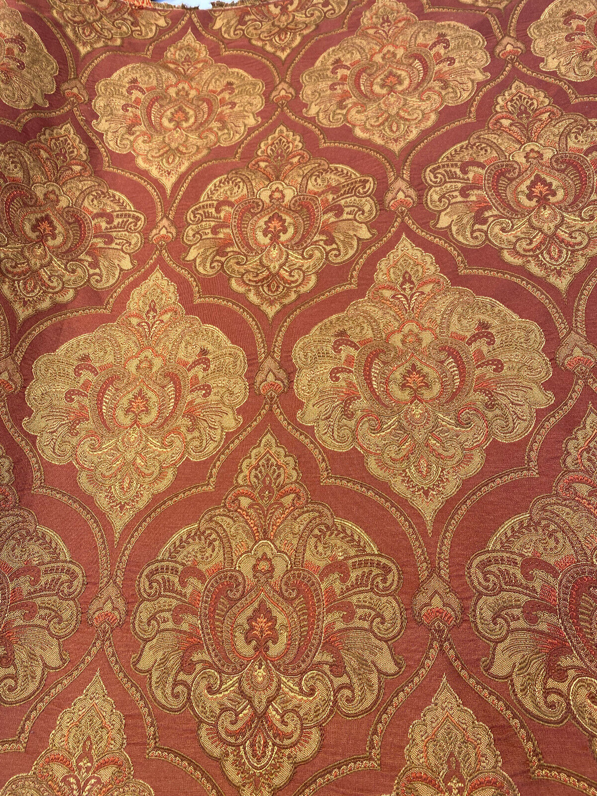 Artifact Red Garnet M8982 Barrow Jacquard Brocade Fabric By The Yard