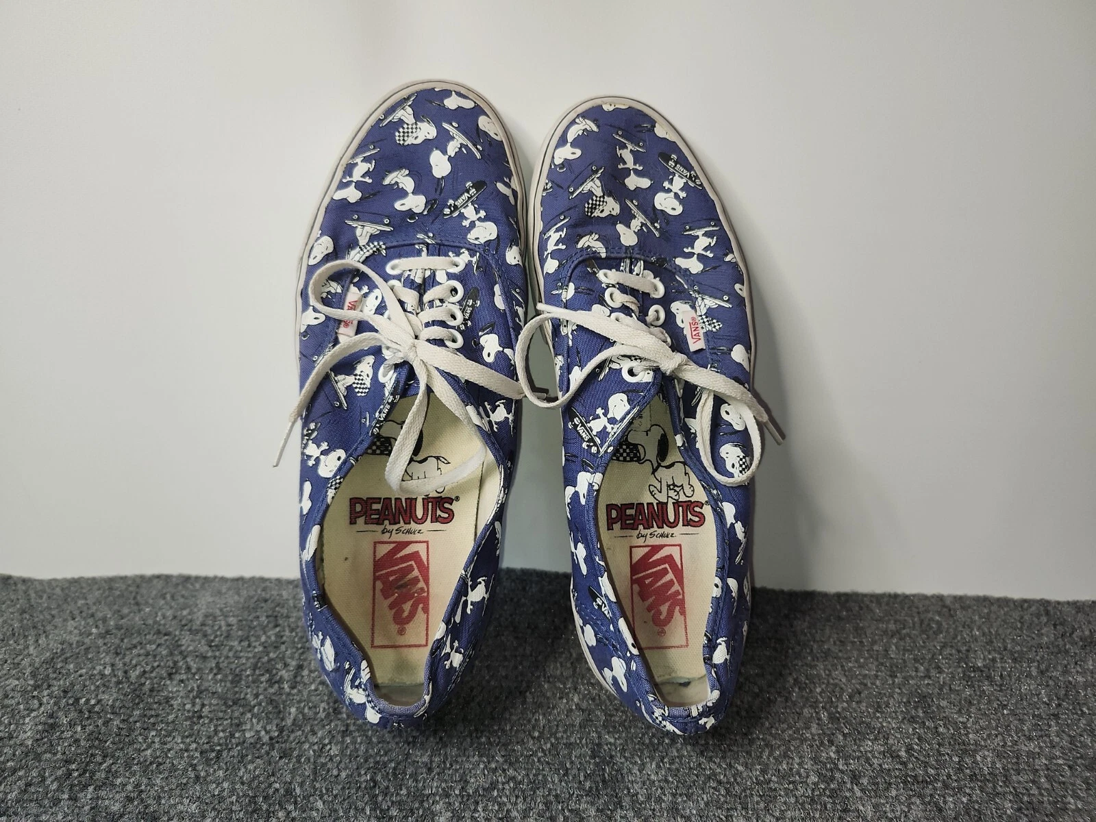 Scarpe da pattinaggio blu e bianche VANS x Peanuts Snoopy da uomo taglia 10 5 donna taglia 12