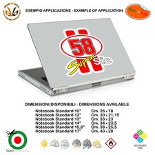Simoncelli supersic 58 sticker notebook tablet sticker print pvc 1pc