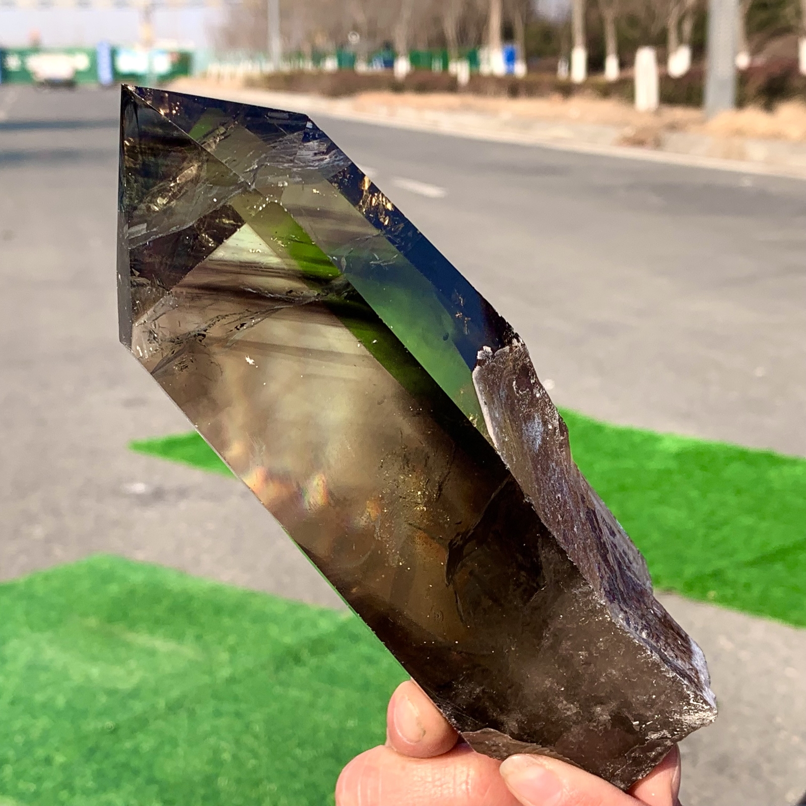 1.72LB Natural Citrine Smoky Crystal Obelisk Topaz Quartz Pillars Healing Point