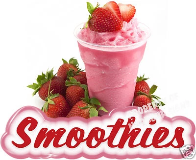 HARBOUR SIGNS Smoothies Decal 14" Fresh Fruit Drink Concession Food Truck Vinyl Sign Sticker