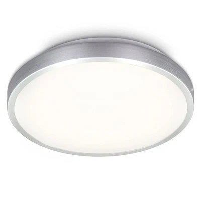 LED Deckenleuchte Wandlampe Silber/Titan rund Ø29cm 12W 1200lm warmweiß 3000K - Bild 1 von 4