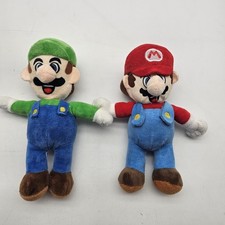 Super Mario Bros Mario Luigi Plush Stuffed Toys Small Multicolor Lot 2 Cute