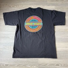 Vintage 90s Mr. Zogs Sex Wax T-Shirt Black Mosaic Large Surf Skate Single Stitch