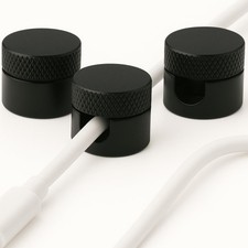 3PCS Cord Holder for Nightstand, Computer Organizer Desk, Black