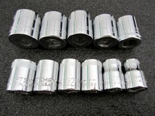 Vintage Craftsman 38 Drive 11pc Metric 12pt Socket Set Made In Usa