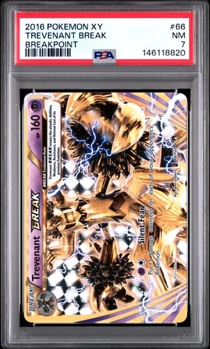 2016 POKEMON XY BREAKPOINT #66 TREVENANT BREAK PSA 7